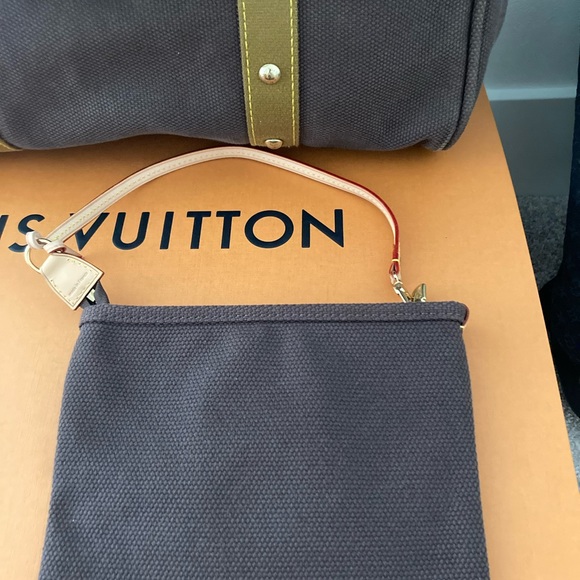 Louis Vuitton brown canvas Antigua pochette platt pm pochette. - Picture 4 of 4